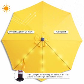 Danlong Promotion Outdoor 7ft Garden Camping Solar Panel LED Patio Umbrella Parasol With Tilt