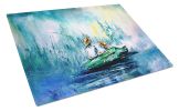 NEW Fishing On The Bayou Glass Cutting Board Decorative Tempered Glass Kitchen Cutting and Serving Board Large Size Chopping Board