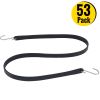 VEVOR Rubber Bungee Cords, 53 Pack 31" Long, Weatherproof EPDM Rubber Tie Down Straps with Crimped S Hooks