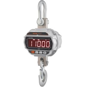 VEVOR Digital Crane Scale, 11000 lbs/5000 kg, Industrial Heavy Duty Hanging Scale with Remote Control, Cast Aluminum Case & LED Screen