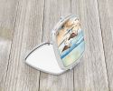 Sandpipers Hunting Compact Mirror Decorative Travel Makeup Mirror for Women Girls Gifts Pocket Makeup Mirror Folding Handheld