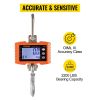 VEVOR Hanging Scale 1000KG (2200LBS) Orange Digital Industrial Heavy Duty Crane Scale with Accurate Reloading Spring Sensor for Hunting Farm or Constr