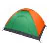 2-Person Waterproof Camping Dome Tent for Outdoor Hiking Survival Orange & Green