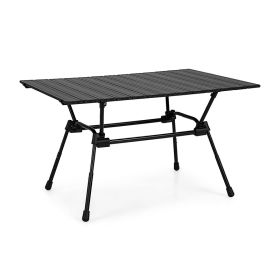 Adjustable Heavy-Duty Outdoor Folding Camping Table (Type: Camping Table, Color: Black)