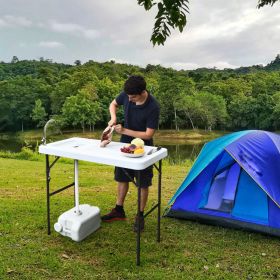 Folding Portable Fish Cleaning Cutting Table (Color: as show)