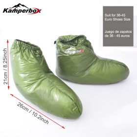 Kamperbox Down Slippers Down Socks Camping Down Booties For Sleeping Bag Camping AQ3 (Colour: Lowsocks Black)