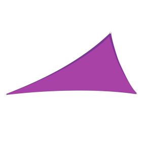 28' x 28' x 28' Triangle Sun Shade Sail for Patio Garden Backyard (Color: purple, size: 28 x 28 x 28 ft)